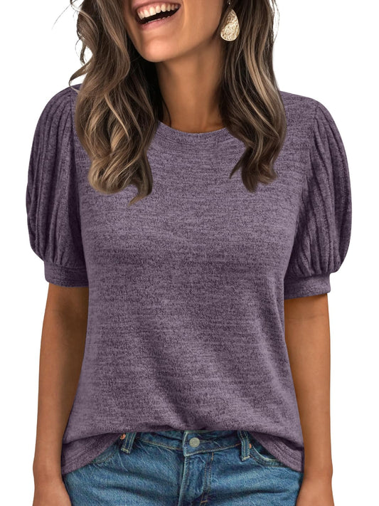 AUTOMET Womens Tops Summer Sweater Spring Tunic Dressy Casual Blouses Business Cute Trendy Short Sleeve Shirt 2026