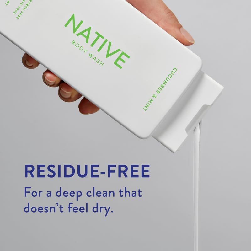 Native Body Wash Contains Naturally Derived Ingredients | For Women & Men, Sulfate, Paraben, & Dye Free Leaving Skin Soft and Hydrating | Sea Salt & Cedar 18 oz
