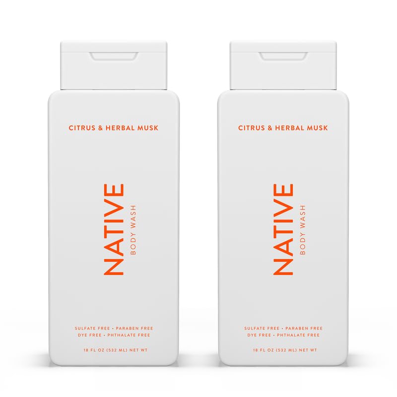 Native Body Wash Contains Naturally Derived Ingredients | For Women & Men, Sulfate, Paraben, & Dye Free Leaving Skin Soft and Hydrating | Sea Salt & Cedar 18 oz