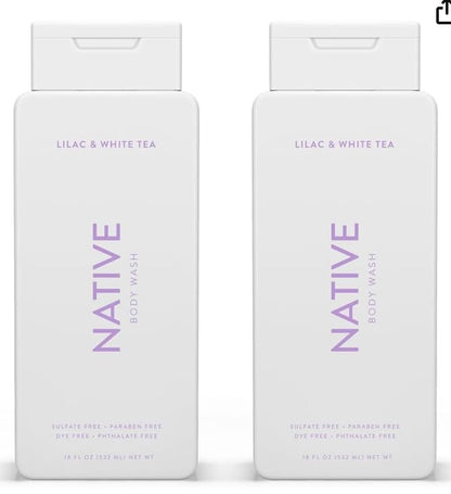 Native Body Wash Contains Naturally Derived Ingredients | For Women & Men, Sulfate, Paraben, & Dye Free Leaving Skin Soft and Hydrating | Sea Salt & Cedar 18 oz