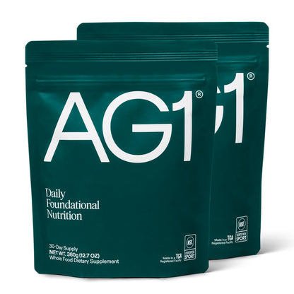 AG1 Greens Powder Supplement | Improve Gut Health | Multivitamin, Probiotic, Gluten Free, Vegan and Keto Friendly | Shaker & Scoop Included | 75 Vitamins (Athletic Greens), Classic Formula