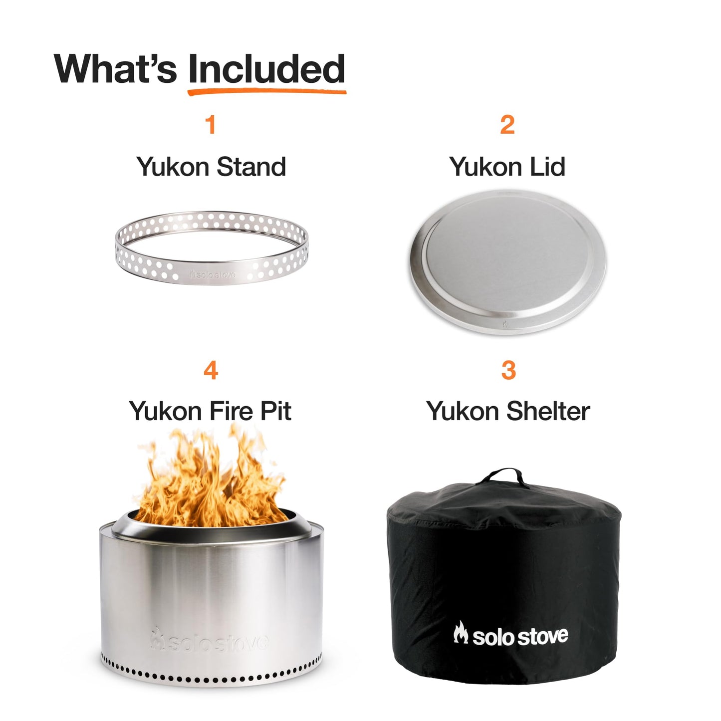 Solo Stove Yukon 27 Inch Smokeless Fire Pit with Removable Ash Pan - Wood Burning Portable Stainless Steel Outdoor Fireplace, Stainless Steel, Ideal for 6 or More People, 38 lbs