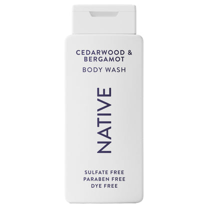 Native Body Wash Contains Naturally Derived Ingredients | For Women & Men, Sulfate, Paraben, & Dye Free Leaving Skin Soft and Hydrating | Sea Salt & Cedar 18 oz