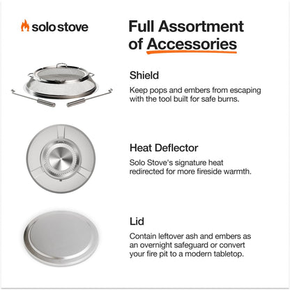 Solo Stove Bonfire with Stand | 19.5" Smokeless Fire Pit, Removable Ash Pan | Portable Stainless Steel Wood Burning Outdoor Fireplace, Ideal for 4–6 People, 21.75 lbs