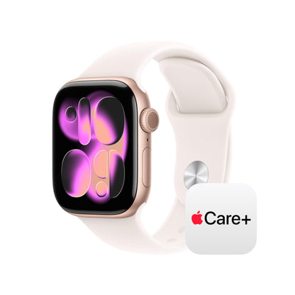 Apple Watch Series 11 [GPS 42mm] Smartwatch with Rose Gold Aluminum Case with Light Blush Sport Band - S/M. Sleep Score, Fitness Tracker, Health Monitoring, Always-On Display, Water Resistant