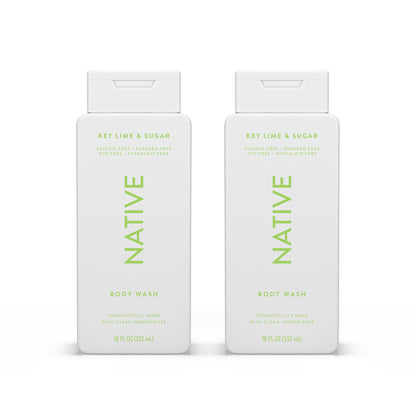 Native Body Wash Contains Naturally Derived Ingredients | For Women & Men, Sulfate, Paraben, & Dye Free Leaving Skin Soft and Hydrating | Sea Salt & Cedar 18 oz