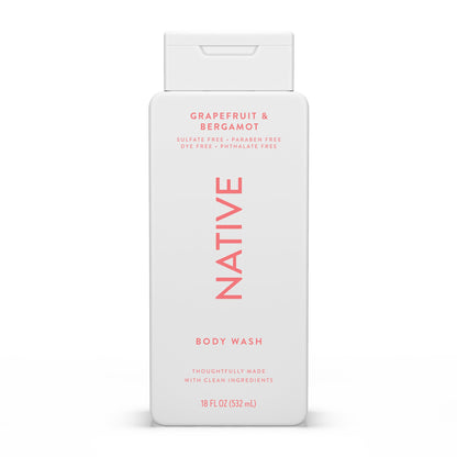 Native Body Wash Contains Naturally Derived Ingredients | For Women & Men, Sulfate, Paraben, & Dye Free Leaving Skin Soft and Hydrating | Sea Salt & Cedar 18 oz