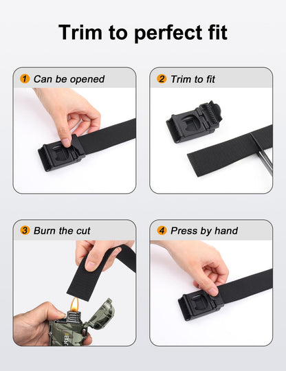 JUKMO Stretch Tactical Belt for Men, Military Work Rigger Hiking 1.5" Elastic Nylon Web Ratchet Quick Release Belt