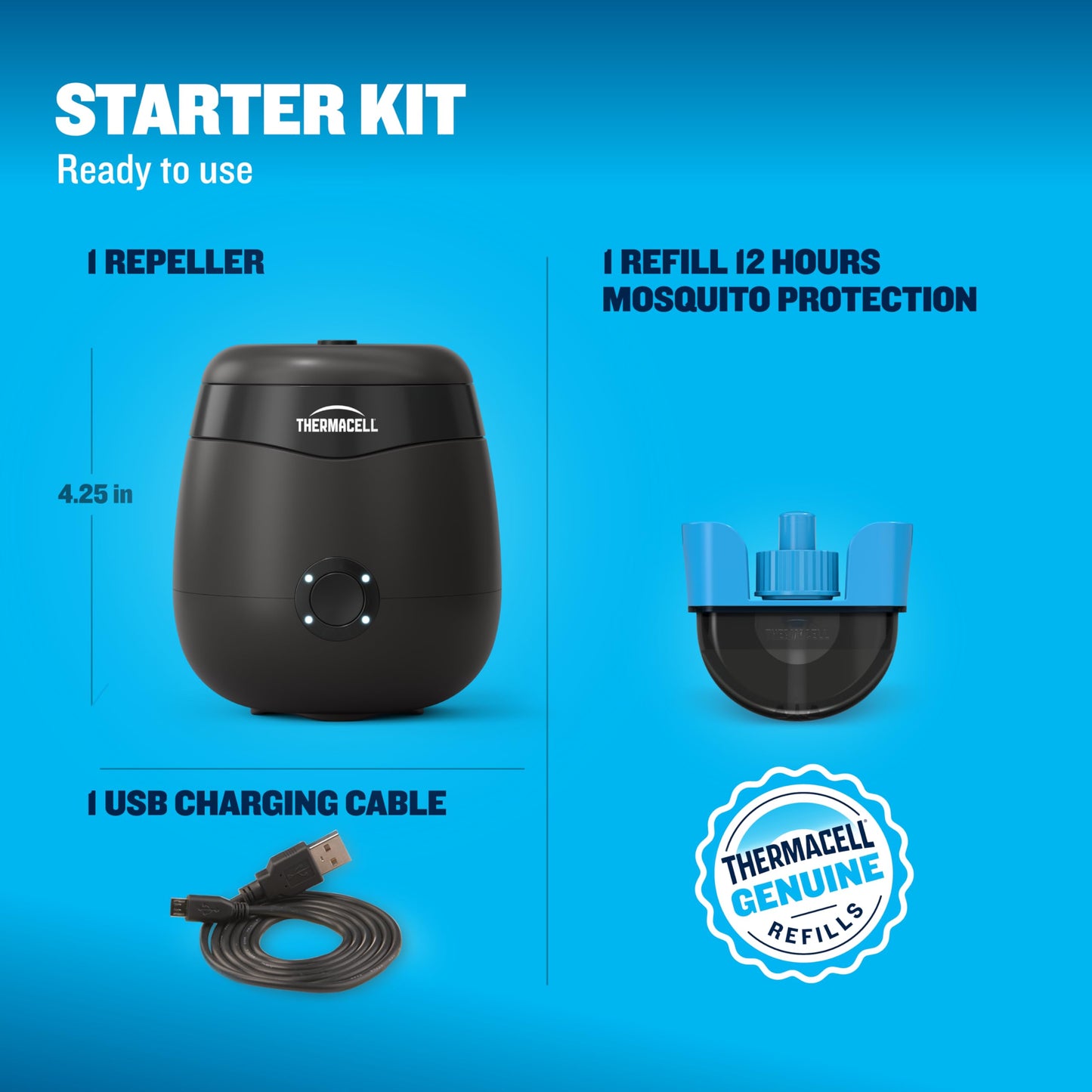Thermacell E-Series Rechargeable Mosquito Repeller with 20’ Mosquito Protection Zone; Bug Spray Alternative; Scent Free
