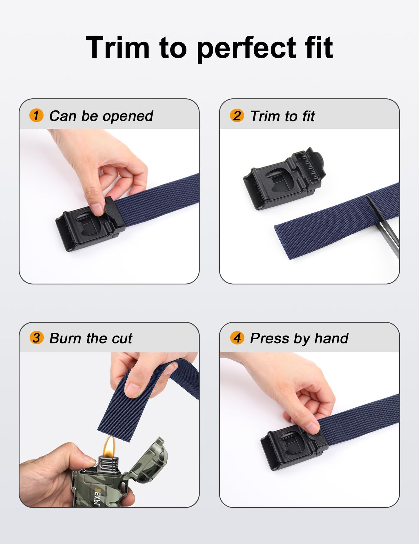 JUKMO Stretch Tactical Belt for Men, Military Work Rigger Hiking 1.5" Elastic Nylon Web Ratchet Quick Release Belt