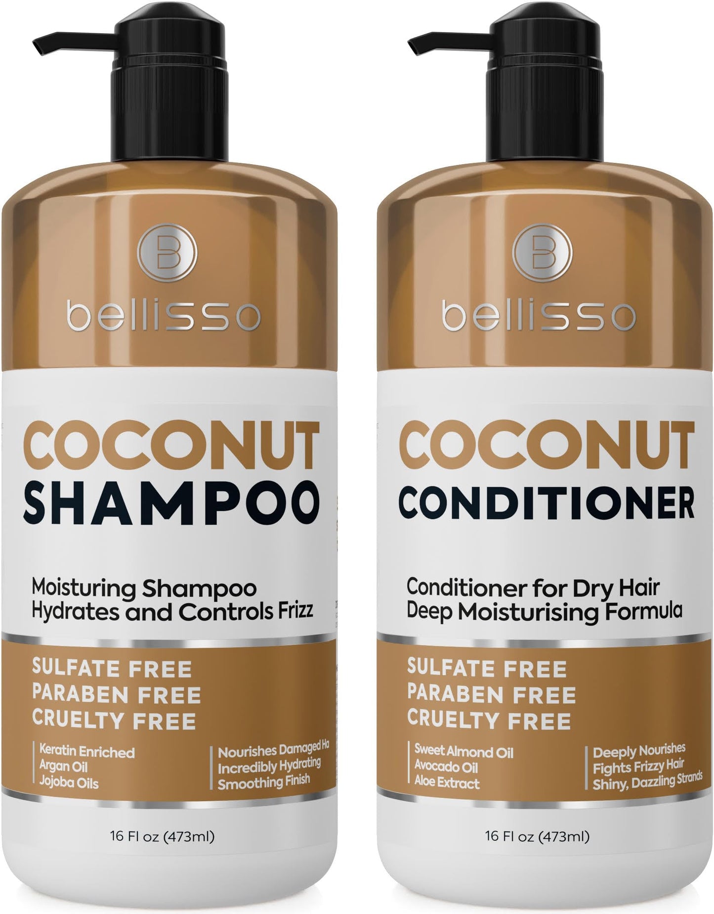 Biotin Shampoo and Conditioner Set - Sulfate and Paraben Free Treatment for Men and Women - Hair Thickening Volumizing Products to Help Boost Thinning Hair with Added Keratin