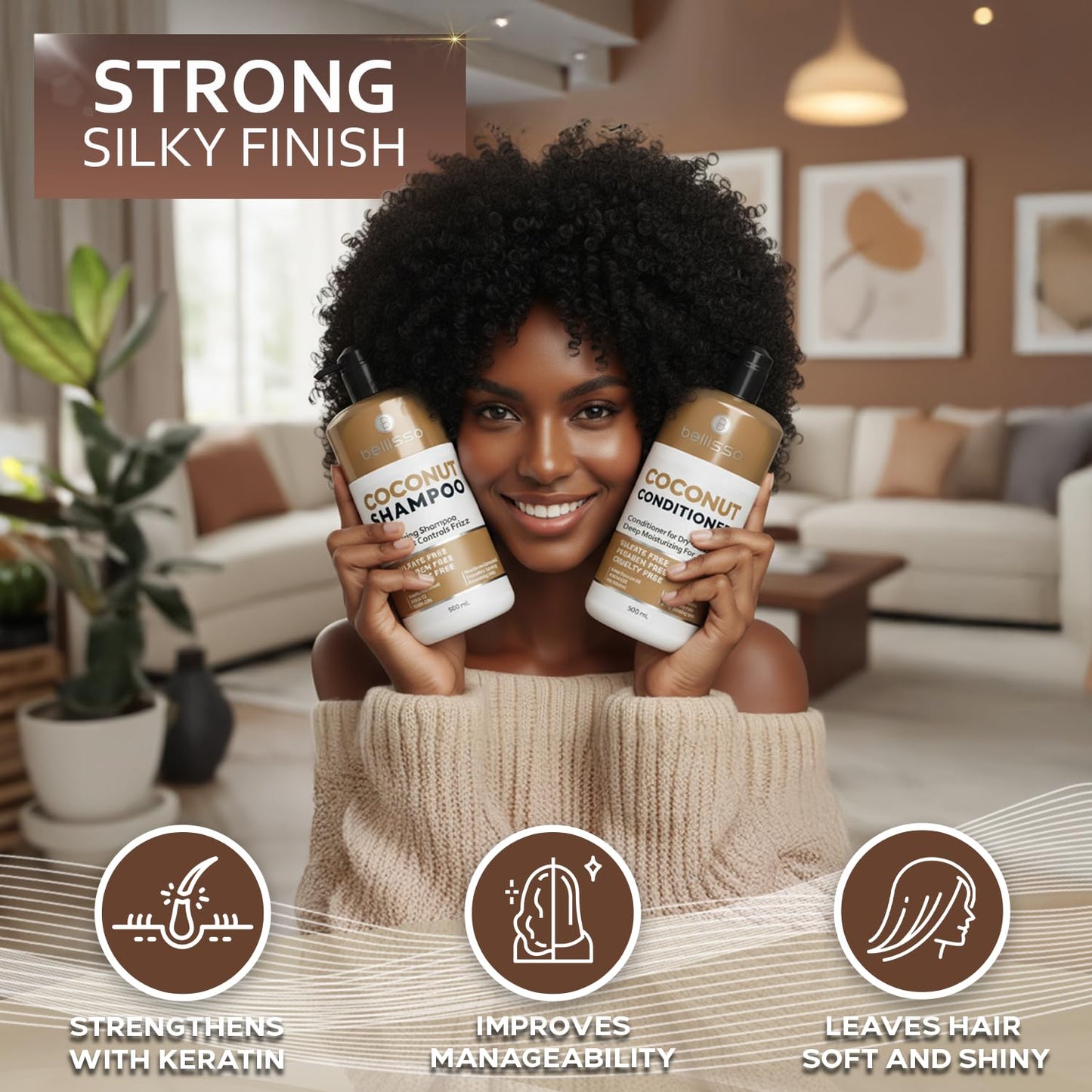 Biotin Shampoo and Conditioner Set - Sulfate and Paraben Free Treatment for Men and Women - Hair Thickening Volumizing Products to Help Boost Thinning Hair with Added Keratin