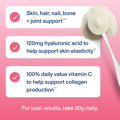Vital Proteins Collagen Peptides Powder Advanced with Hyaluronic Acid & Vitamin C, 20oz Collagen Protein, Unflavored, 27 Servings