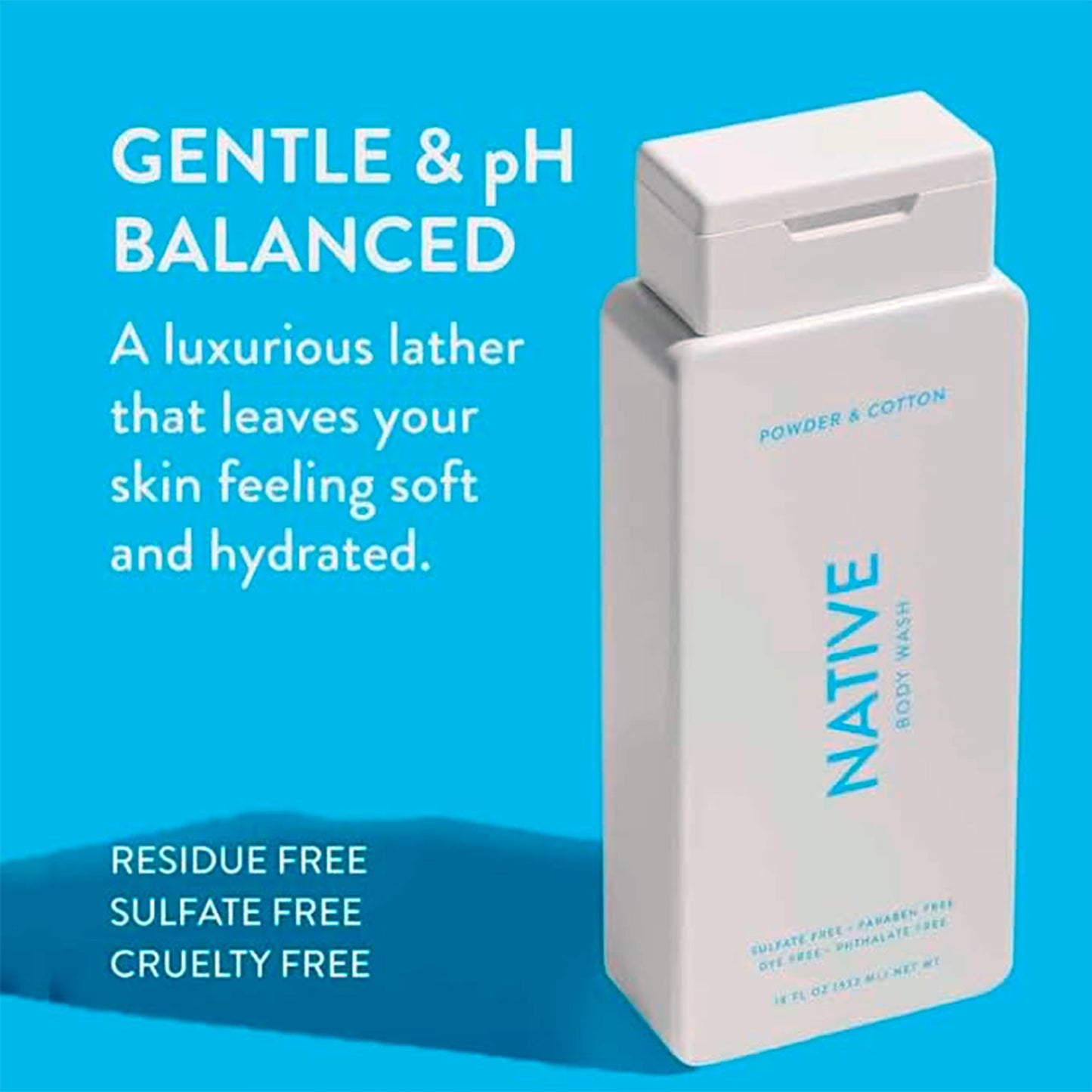 Native Body Wash Contains Naturally Derived Ingredients | For Women & Men, Sulfate, Paraben, & Dye Free Leaving Skin Soft and Hydrating | Sea Salt & Cedar 18 oz
