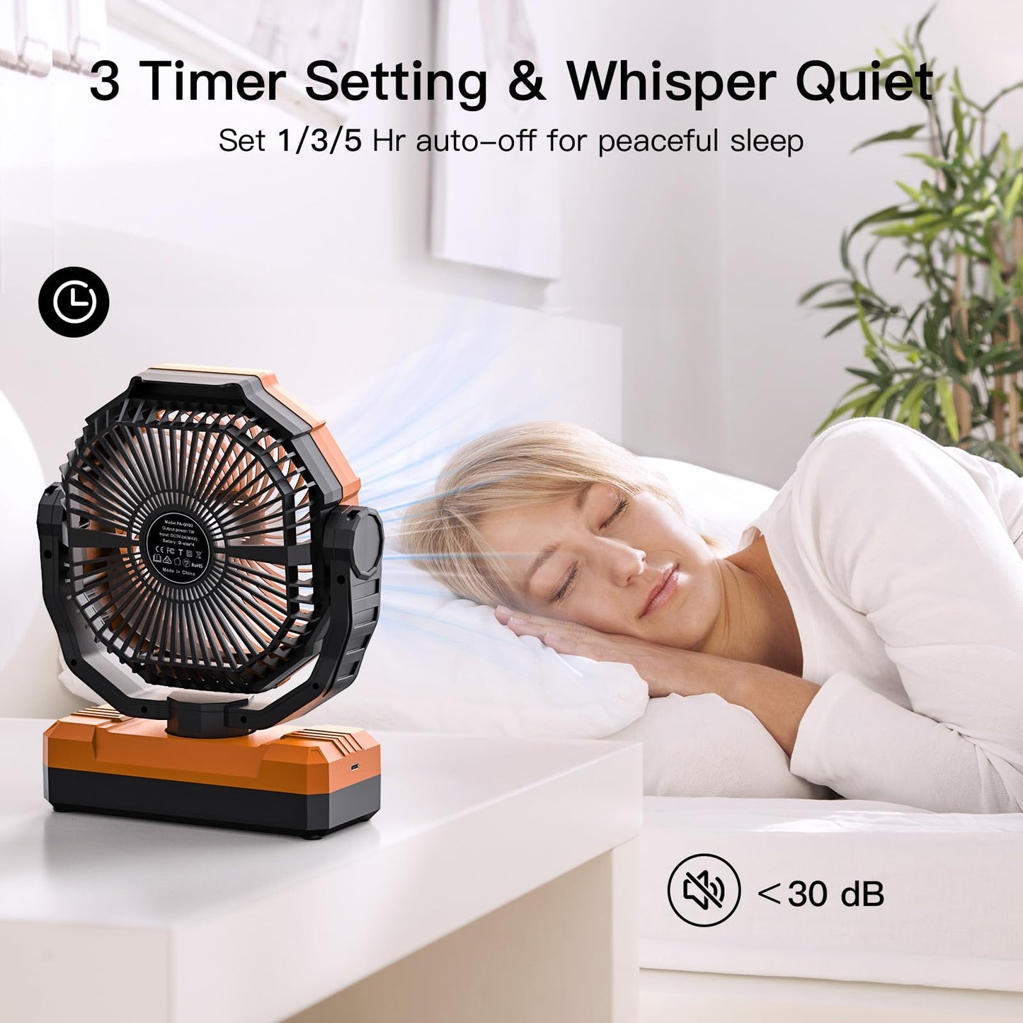 FRIZCOL 3-in-1 Camping Fan - Portable Fans Rechargeable - 24000mAh Battery Powered Fan with Light & Remote for Indoor, Outdoor, Tent, Travel, Fishing, Jobsite, Gifts for Men Dad Him - Green