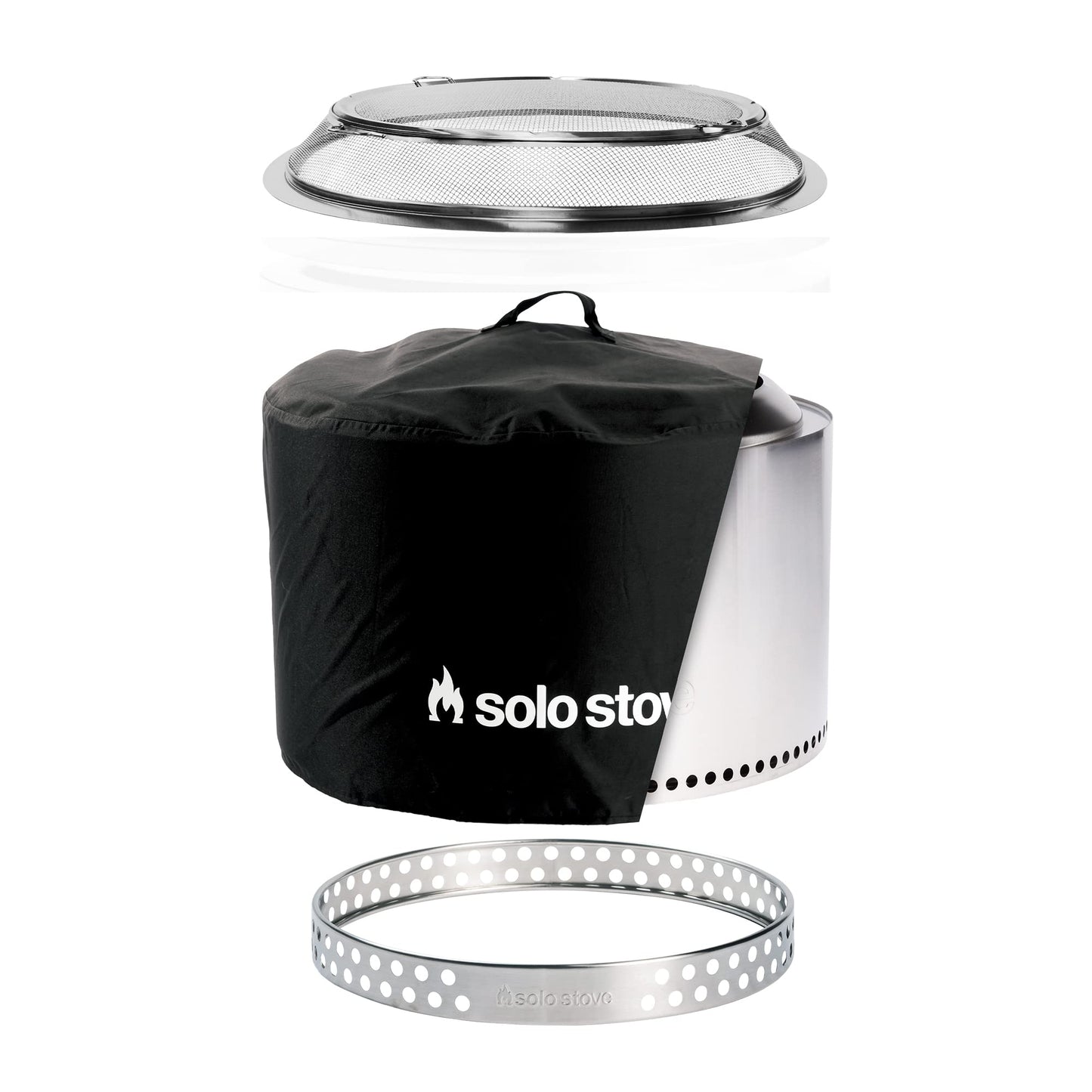 Solo Stove Yukon 27 Inch Smokeless Fire Pit with Removable Ash Pan - Wood Burning Portable Stainless Steel Outdoor Fireplace, Stainless Steel, Ideal for 6 or More People, 38 lbs