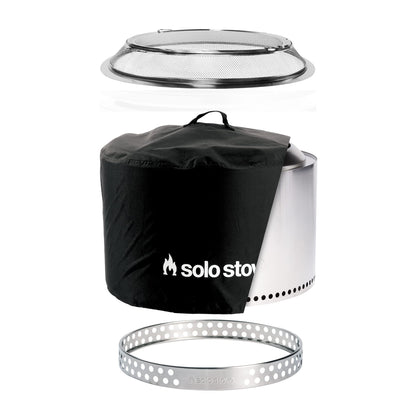 Solo Stove Yukon 27 Inch Smokeless Fire Pit with Removable Ash Pan - Wood Burning Portable Stainless Steel Outdoor Fireplace, Stainless Steel, Ideal for 6 or More People, 38 lbs
