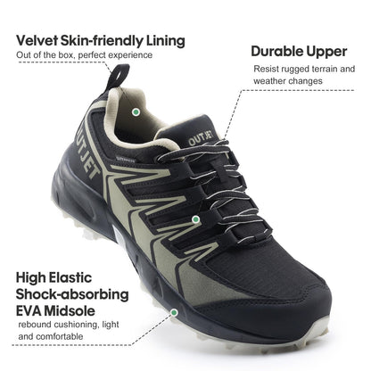 Women's Waterproof Hiking Shoes Lightweight Non-Slip Trails Walking Shoes Outdoor Sneakers