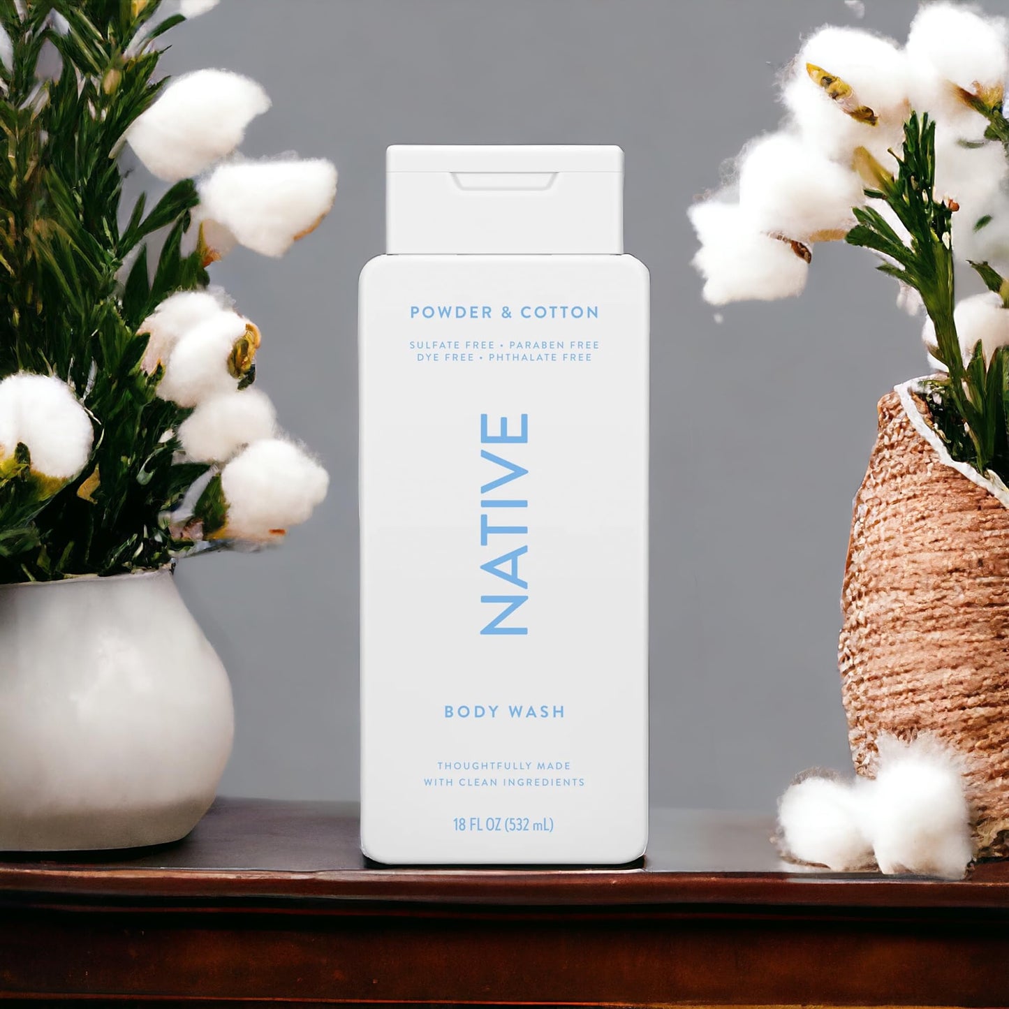 Native Body Wash Contains Naturally Derived Ingredients | For Women & Men, Sulfate, Paraben, & Dye Free Leaving Skin Soft and Hydrating | Sea Salt & Cedar 18 oz