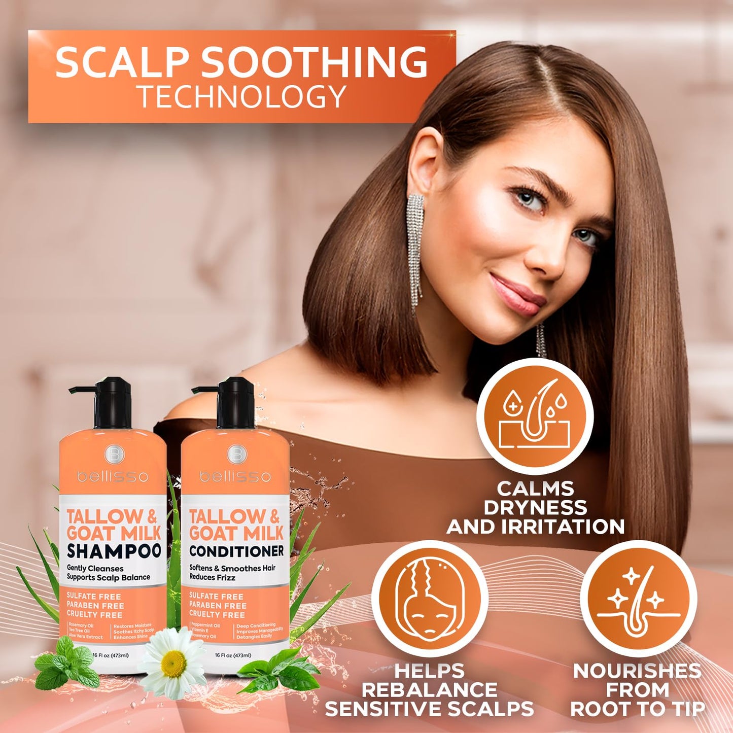 Biotin Shampoo and Conditioner Set - Sulfate and Paraben Free Treatment for Men and Women - Hair Thickening Volumizing Products to Help Boost Thinning Hair with Added Keratin