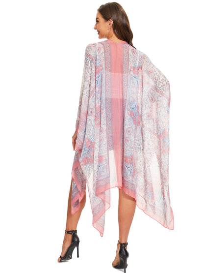 Breezy Lane Women's Kimono Cardigan Summer Swimsuit Coverups Beach Cover Up with Floral Print for Vacation
