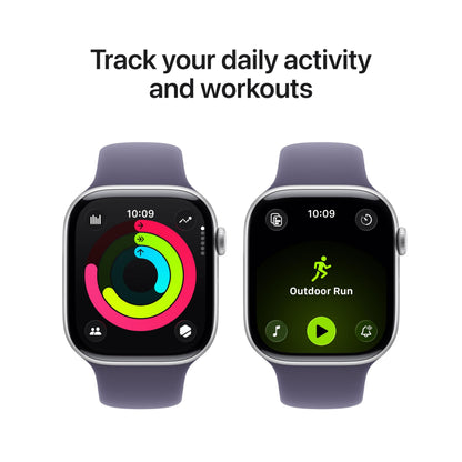 Apple Watch Series 11 [GPS 42mm] Smartwatch with Rose Gold Aluminum Case with Light Blush Sport Band - S/M. Sleep Score, Fitness Tracker, Health Monitoring, Always-On Display, Water Resistant