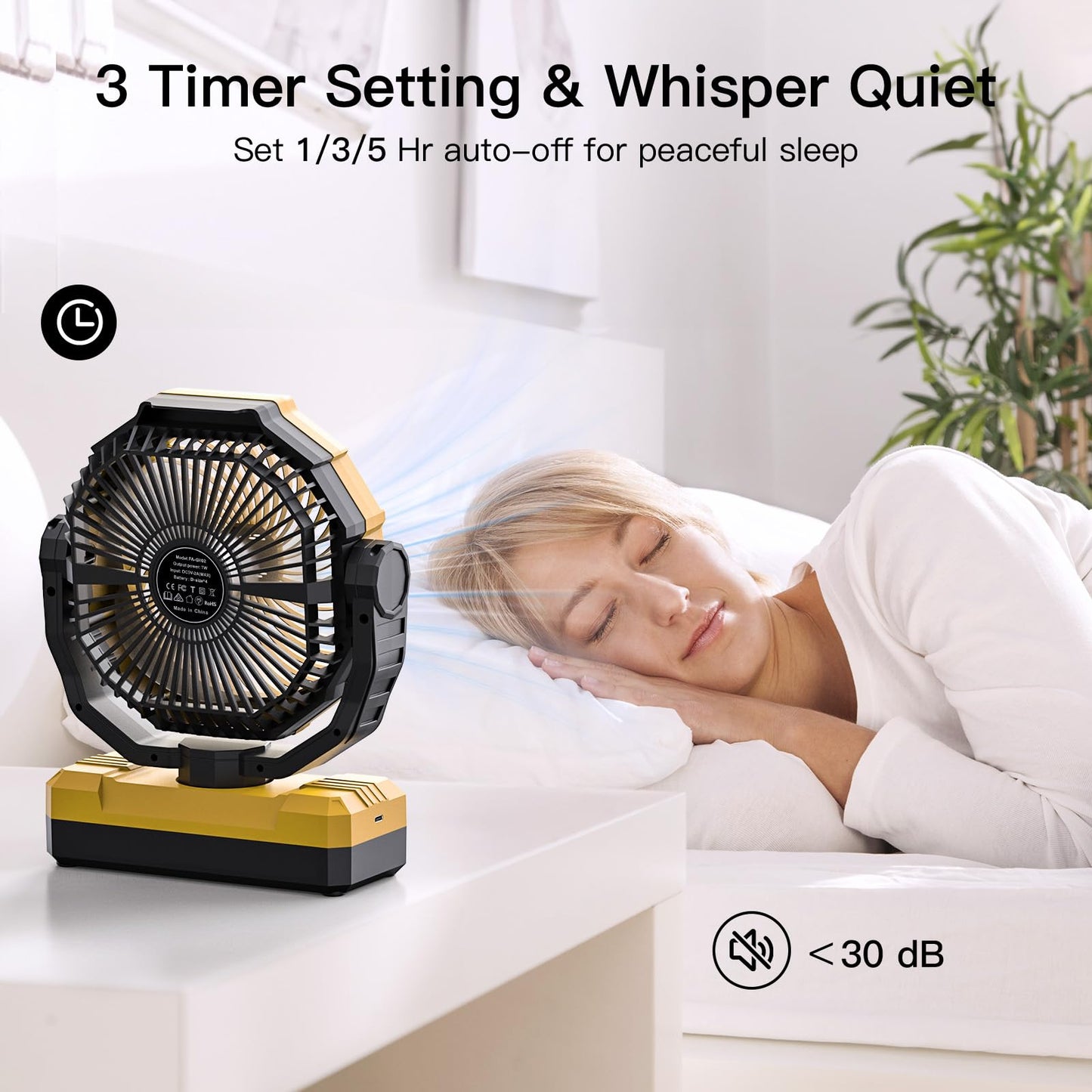 FRIZCOL 3-in-1 Camping Fan - Portable Fans Rechargeable - 24000mAh Battery Powered Fan with Light & Remote for Indoor, Outdoor, Tent, Travel, Fishing, Jobsite, Gifts for Men Dad Him - Green