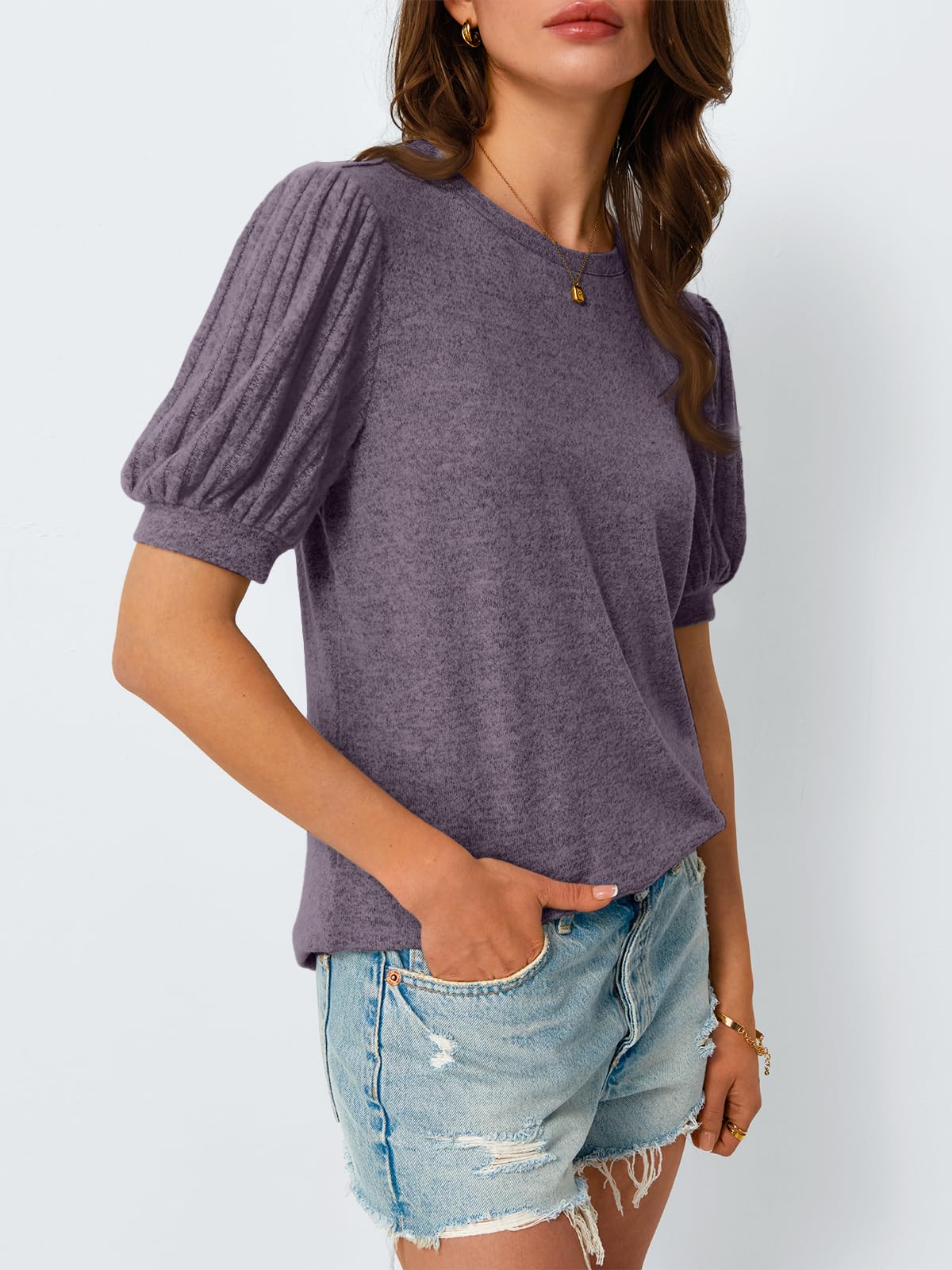 AUTOMET Womens Tops Summer Sweater Spring Tunic Dressy Casual Blouses Business Cute Trendy Short Sleeve Shirt 2026