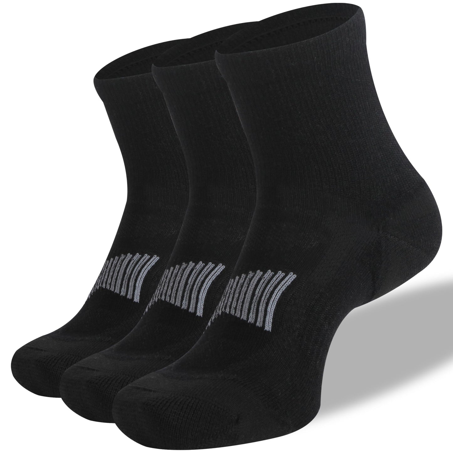 90% Merino Wool Socks for Men and Women,Casual Breathable Soft,3 Pairs