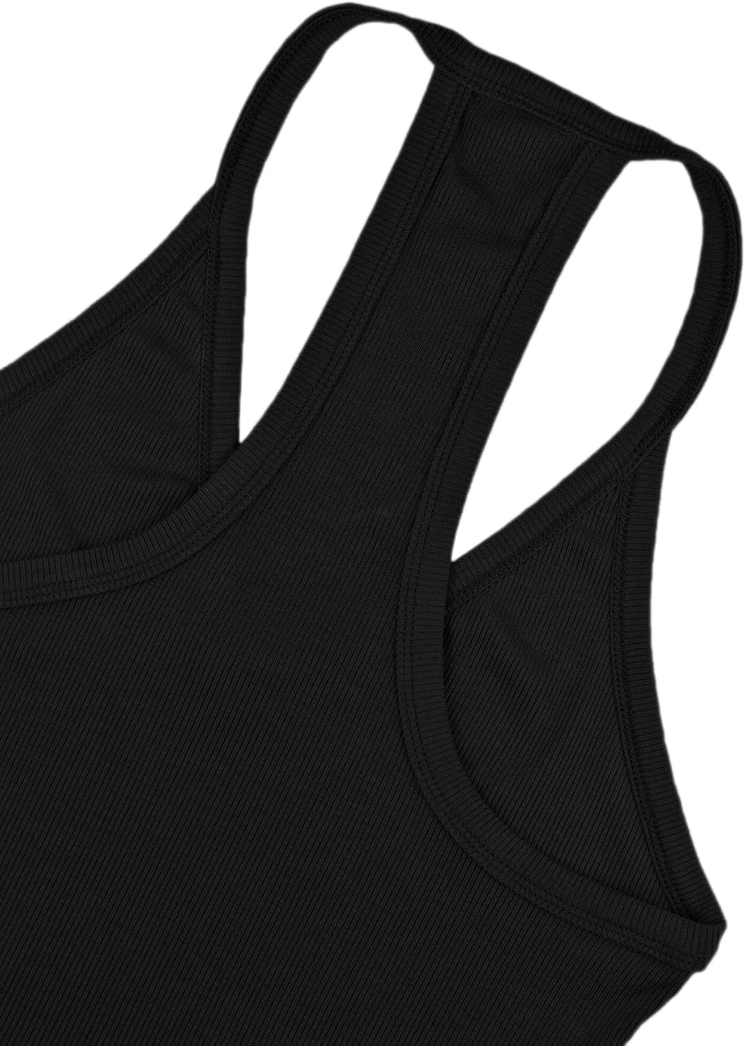 Jar of Love Women's Workout Tank Top with Built-in Shelf Bra-V-Neck Racerback Ribbed Cami for Gym, Yoga, Running