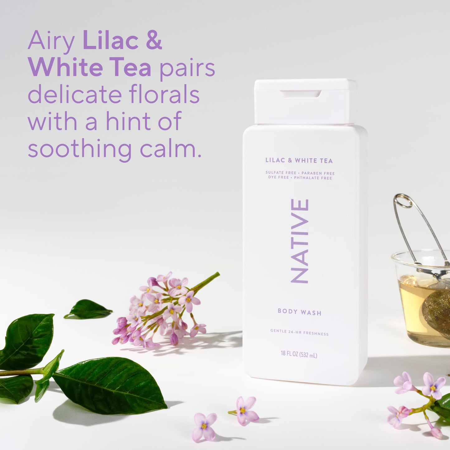 Native Body Wash Contains Naturally Derived Ingredients | For Women & Men, Sulfate, Paraben, & Dye Free Leaving Skin Soft and Hydrating | Sea Salt & Cedar 18 oz
