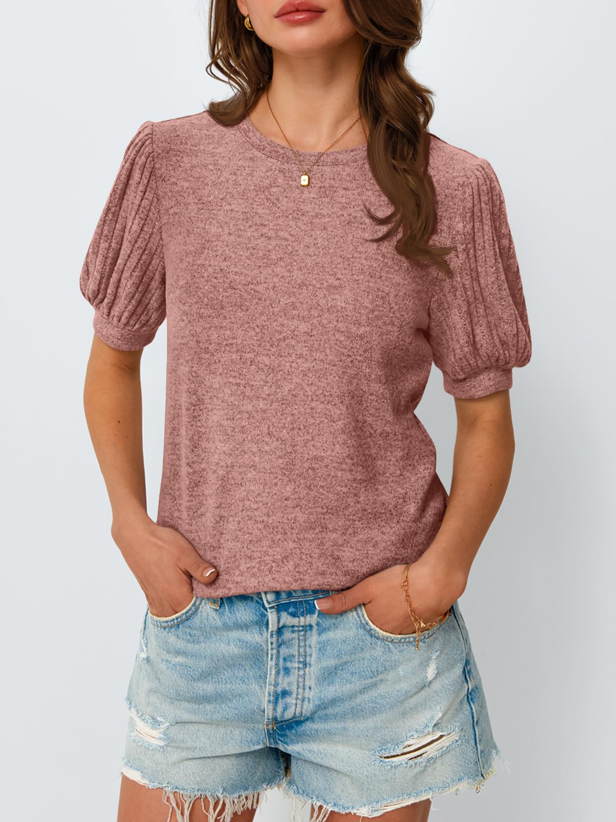 AUTOMET Womens Tops Summer Sweater Spring Tunic Dressy Casual Blouses Business Cute Trendy Short Sleeve Shirt 2026