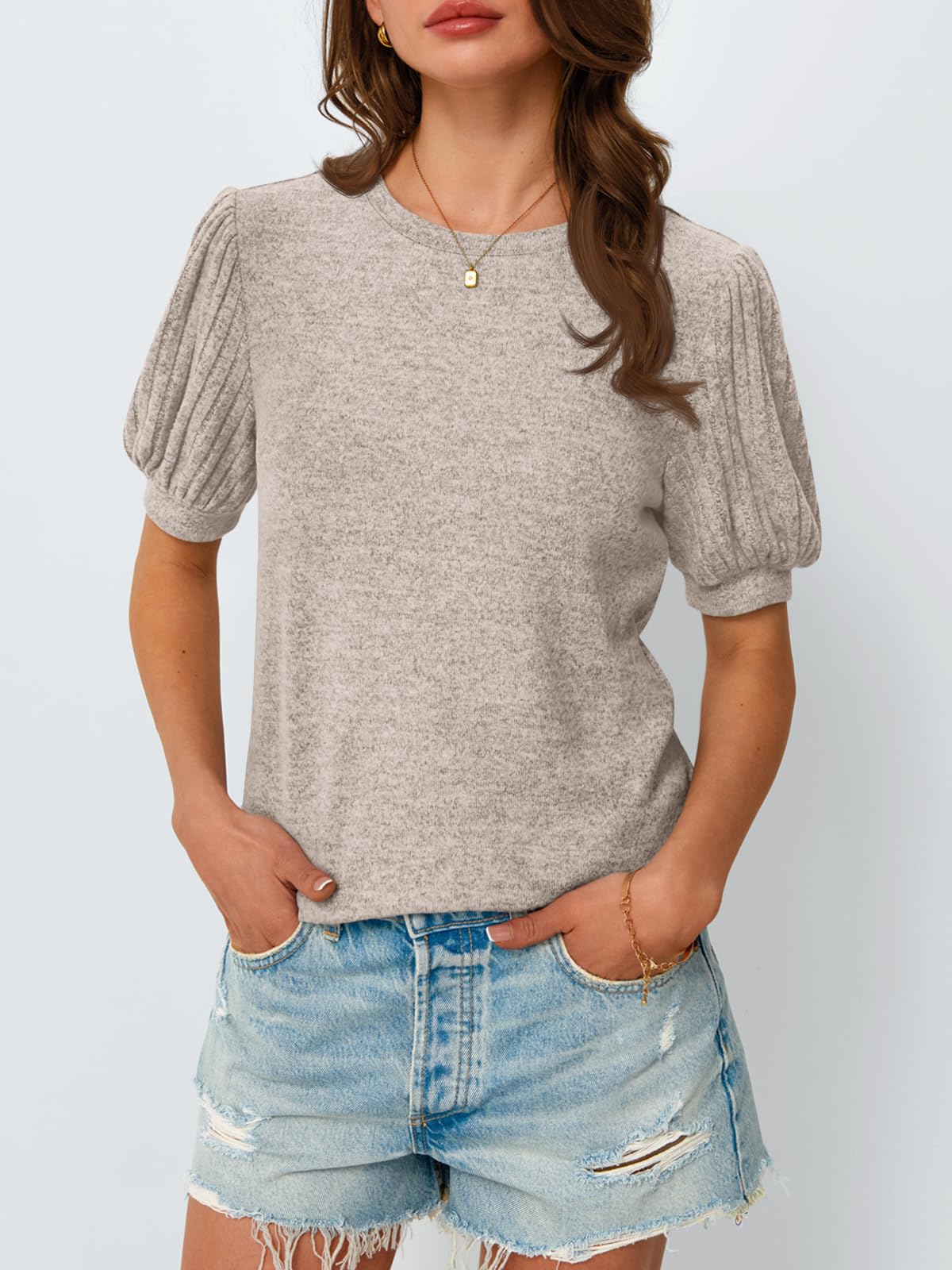 AUTOMET Womens Tops Summer Sweater Spring Tunic Dressy Casual Blouses Business Cute Trendy Short Sleeve Shirt 2026
