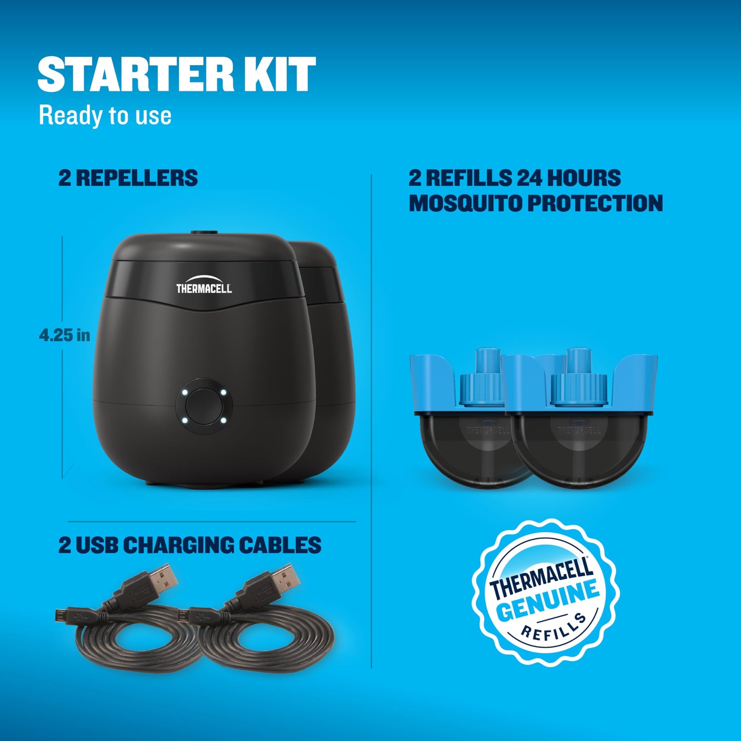 Thermacell E-Series Rechargeable Mosquito Repeller with 20’ Mosquito Protection Zone; Bug Spray Alternative; Scent Free