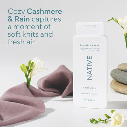 Native Body Wash Contains Naturally Derived Ingredients | For Women & Men, Sulfate, Paraben, & Dye Free Leaving Skin Soft and Hydrating | Sea Salt & Cedar 18 oz