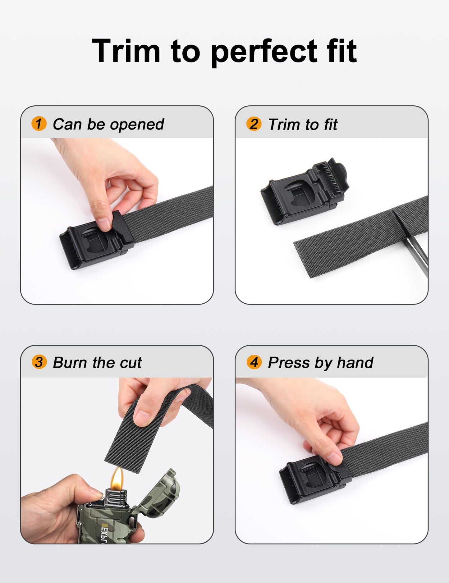 JUKMO Stretch Tactical Belt for Men, Military Work Rigger Hiking 1.5" Elastic Nylon Web Ratchet Quick Release Belt