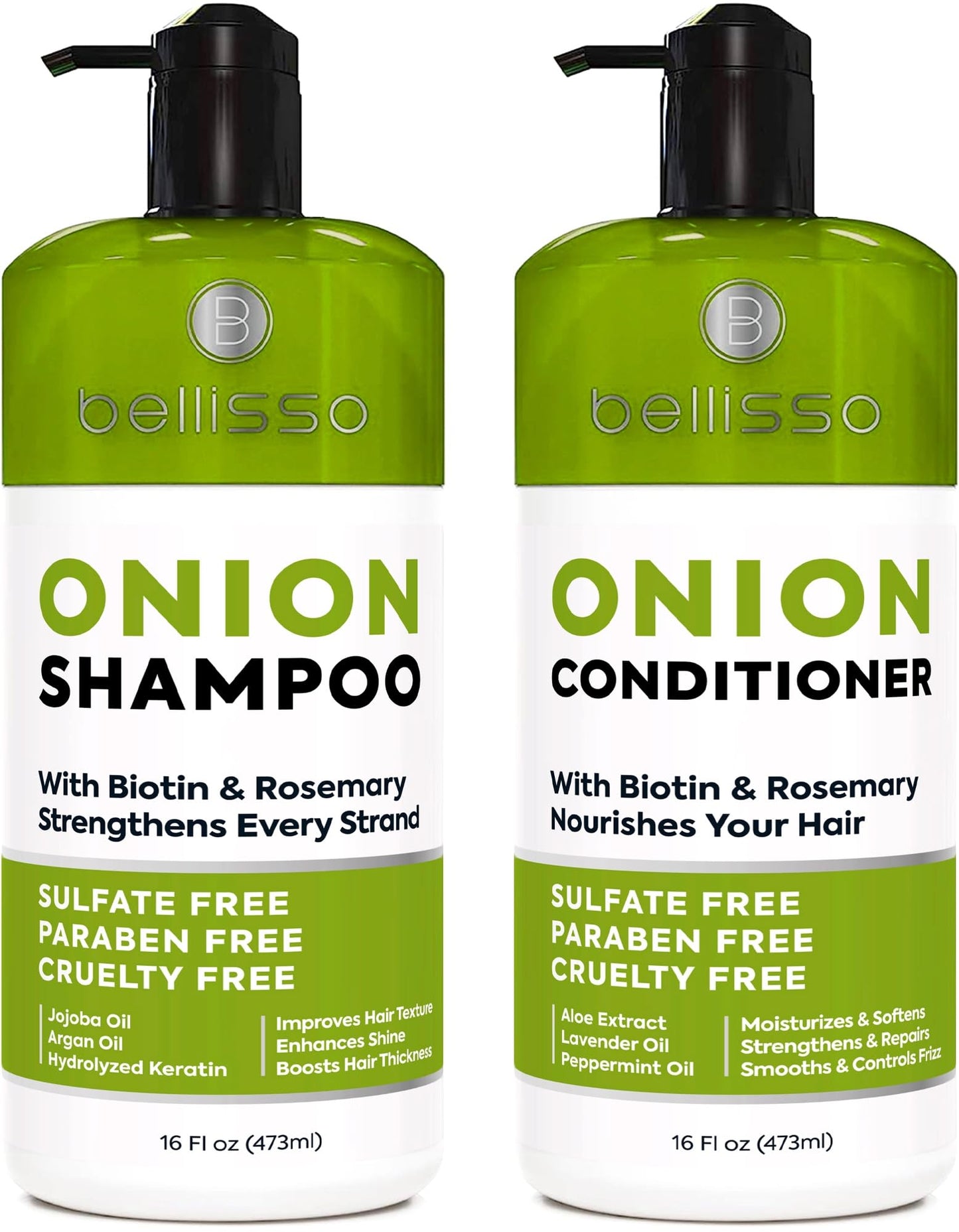 Biotin Shampoo and Conditioner Set - Sulfate and Paraben Free Treatment for Men and Women - Hair Thickening Volumizing Products to Help Boost Thinning Hair with Added Keratin