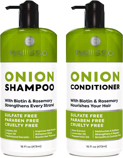 Biotin Shampoo and Conditioner Set - Sulfate and Paraben Free Treatment for Men and Women - Hair Thickening Volumizing Products to Help Boost Thinning Hair with Added Keratin