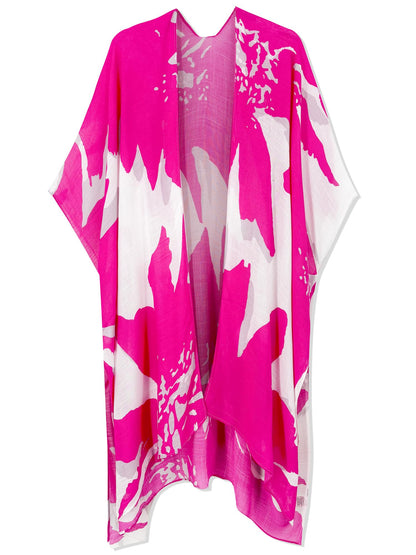Breezy Lane Women's Kimono Cardigan Summer Swimsuit Coverups Beach Cover Up with Floral Print for Vacation
