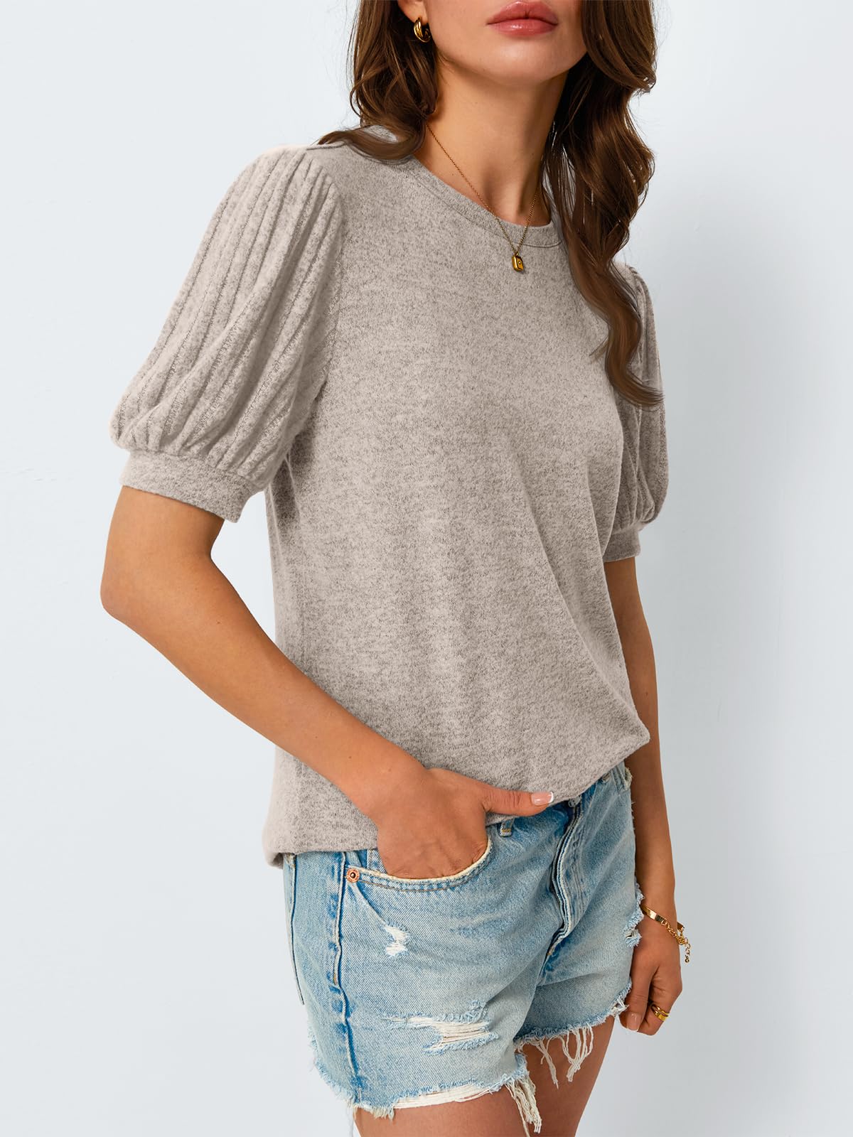 AUTOMET Womens Tops Summer Sweater Spring Tunic Dressy Casual Blouses Business Cute Trendy Short Sleeve Shirt 2026