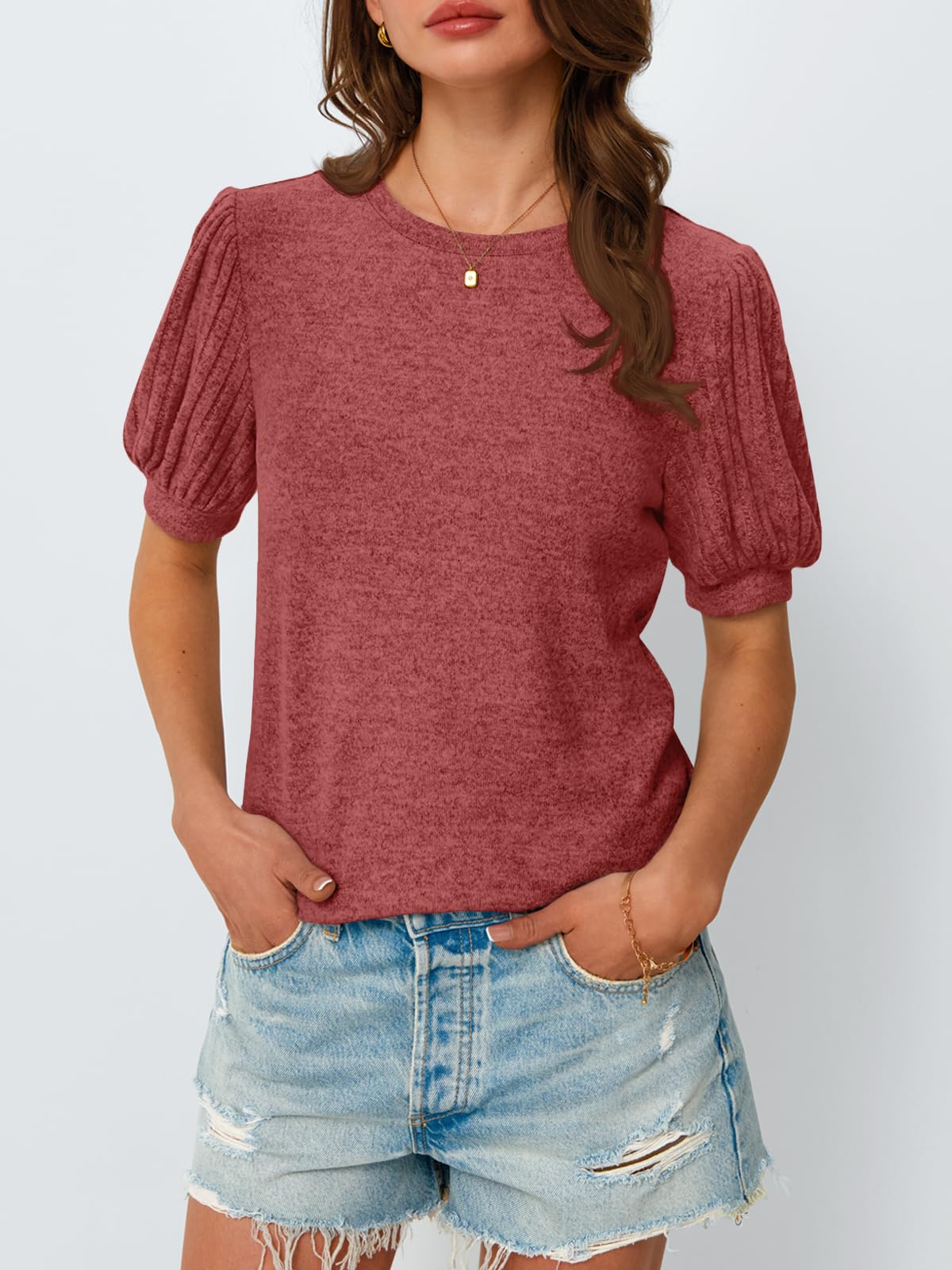 AUTOMET Womens Tops Summer Sweater Spring Tunic Dressy Casual Blouses Business Cute Trendy Short Sleeve Shirt 2026