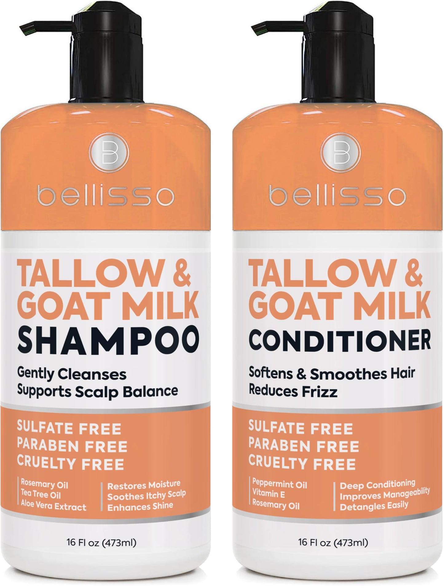 Biotin Shampoo and Conditioner Set - Sulfate and Paraben Free Treatment for Men and Women - Hair Thickening Volumizing Products to Help Boost Thinning Hair with Added Keratin