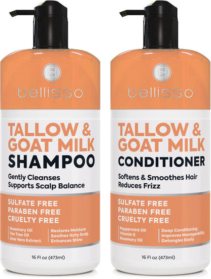 Biotin Shampoo and Conditioner Set - Sulfate and Paraben Free Treatment for Men and Women - Hair Thickening Volumizing Products to Help Boost Thinning Hair with Added Keratin