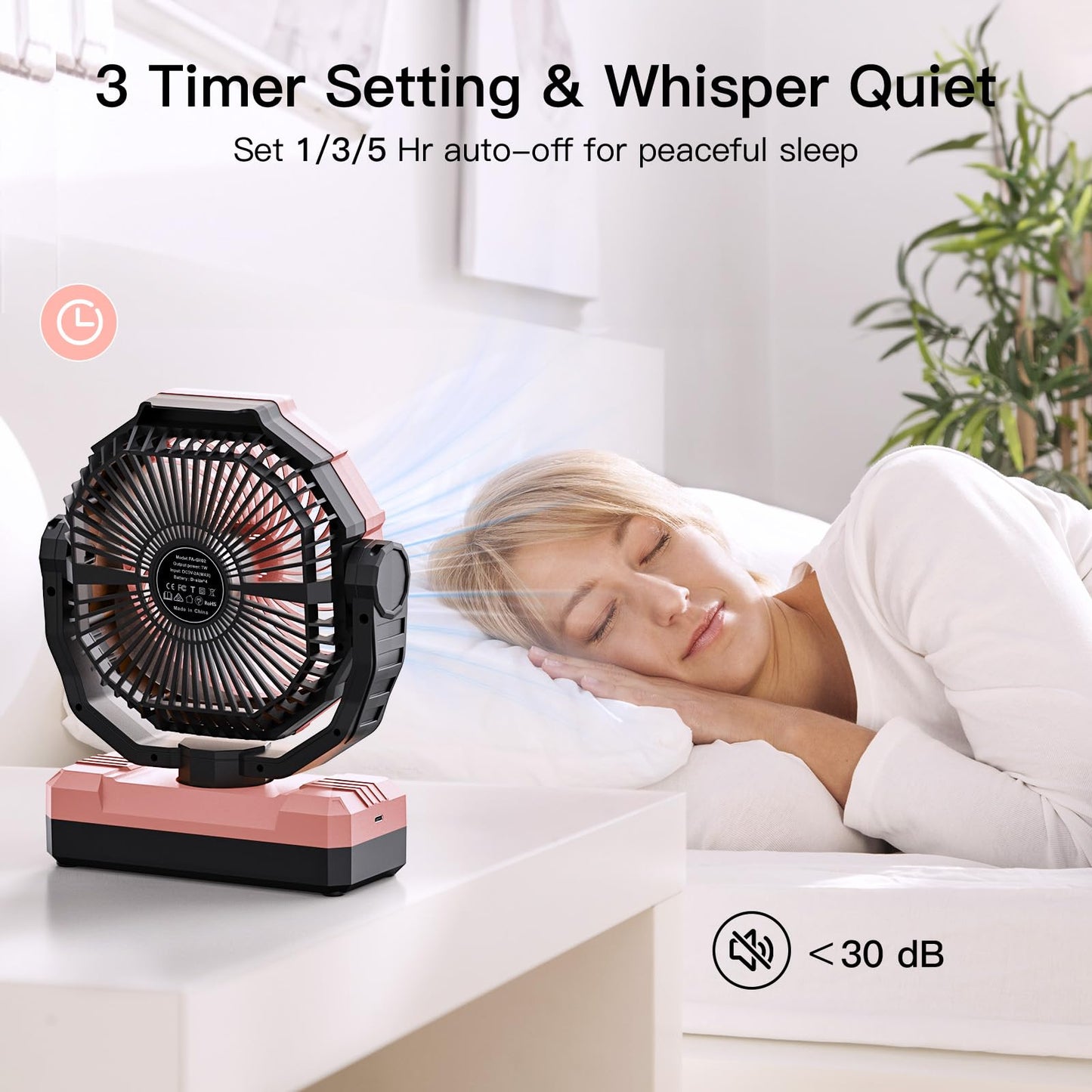 FRIZCOL 3-in-1 Camping Fan - Portable Fans Rechargeable - 24000mAh Battery Powered Fan with Light & Remote for Indoor, Outdoor, Tent, Travel, Fishing, Jobsite, Gifts for Men Dad Him - Green