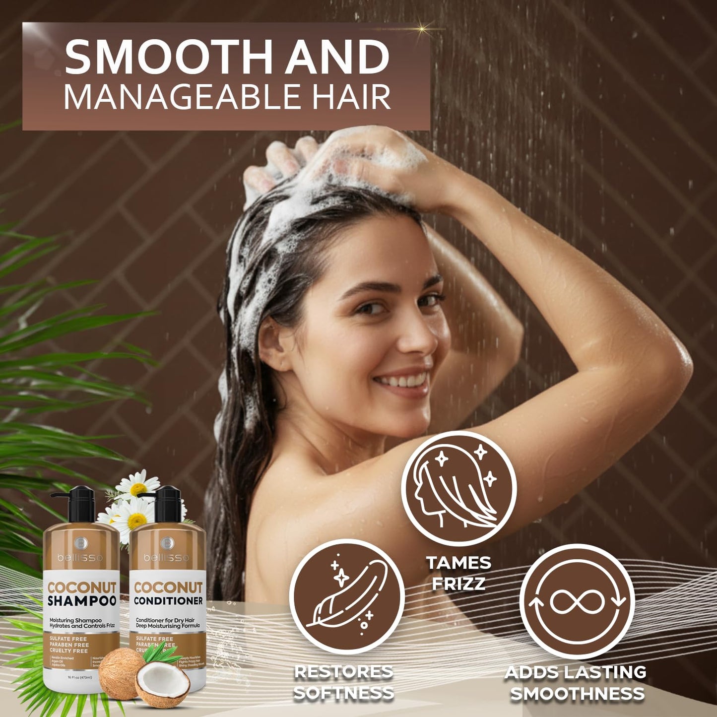 Biotin Shampoo and Conditioner Set - Sulfate and Paraben Free Treatment for Men and Women - Hair Thickening Volumizing Products to Help Boost Thinning Hair with Added Keratin