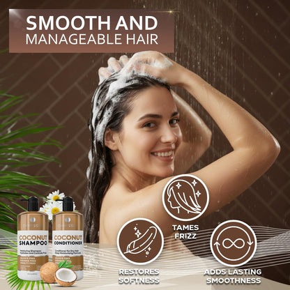 Biotin Shampoo and Conditioner Set - Sulfate and Paraben Free Treatment for Men and Women - Hair Thickening Volumizing Products to Help Boost Thinning Hair with Added Keratin