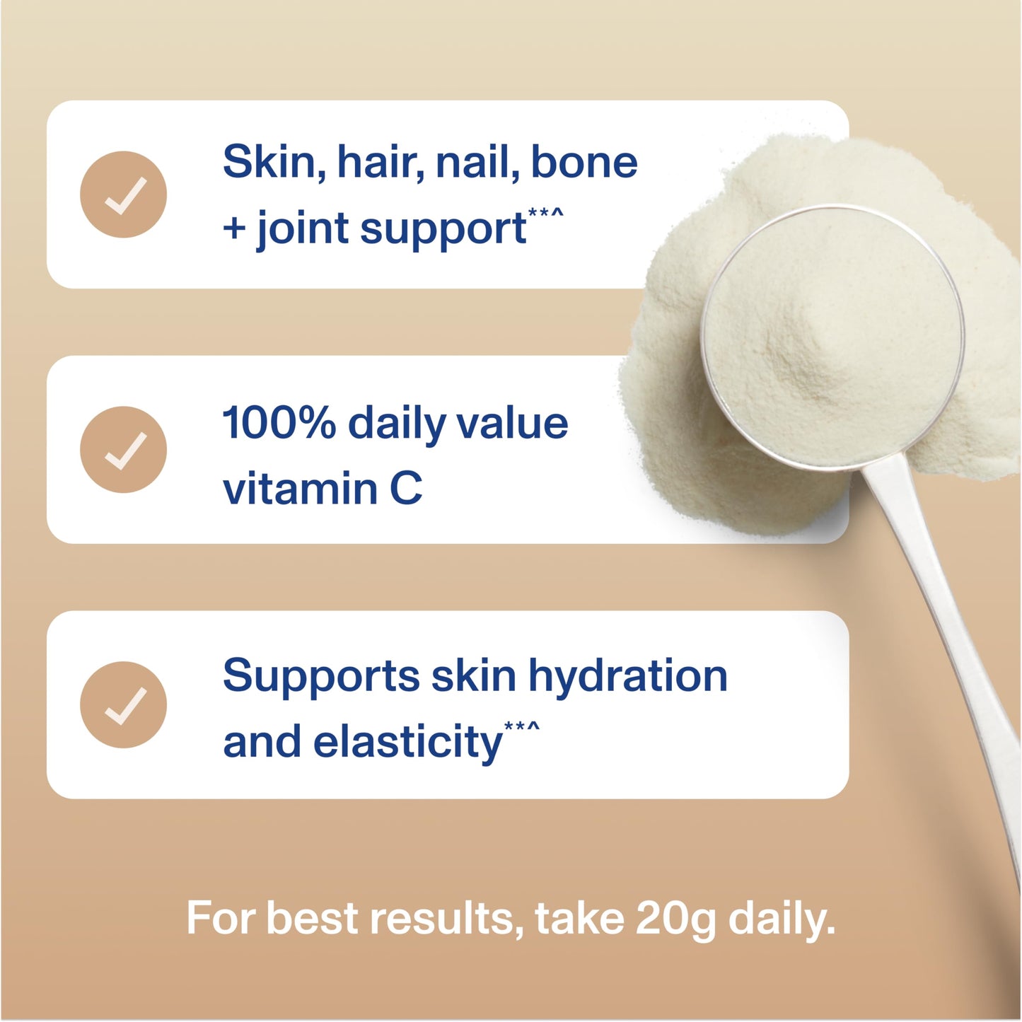 Vital Proteins Collagen Peptides Powder Advanced with Hyaluronic Acid & Vitamin C, 20oz Collagen Protein, Unflavored, 27 Servings
