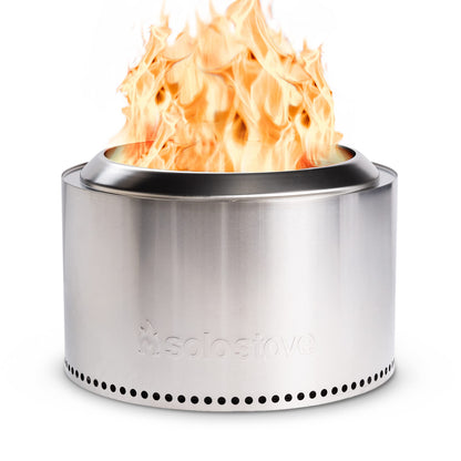 Solo Stove Yukon 27 Inch Smokeless Fire Pit with Removable Ash Pan - Wood Burning Portable Stainless Steel Outdoor Fireplace, Stainless Steel, Ideal for 6 or More People, 38 lbs