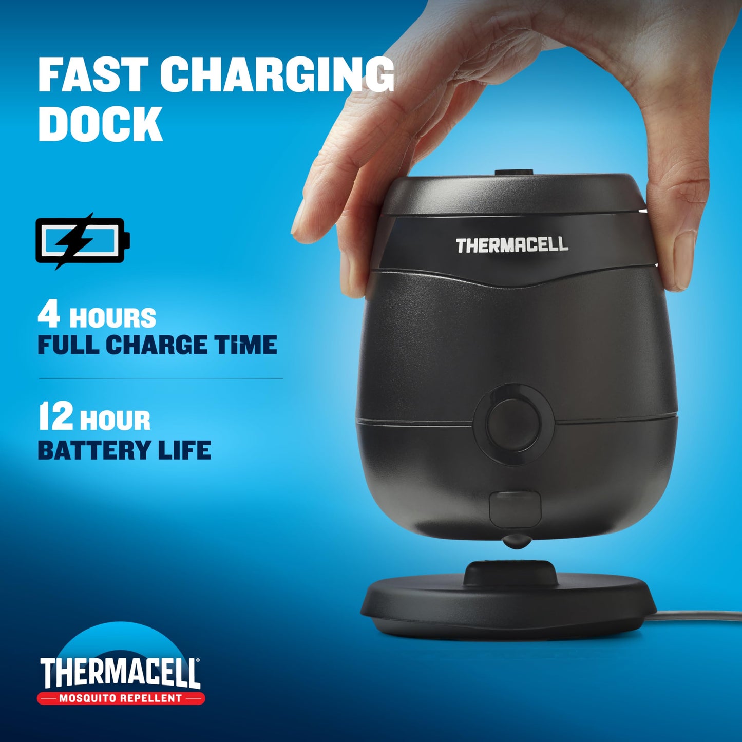 Thermacell E-Series Rechargeable Mosquito Repeller with 20’ Mosquito Protection Zone; Bug Spray Alternative; Scent Free