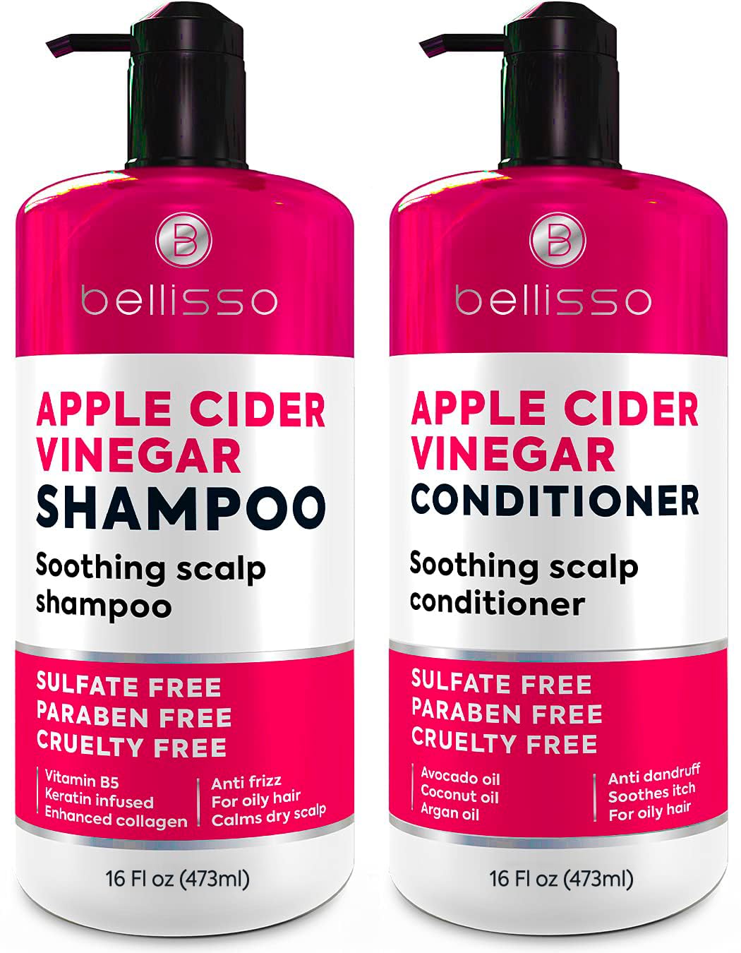 Biotin Shampoo and Conditioner Set - Sulfate and Paraben Free Treatment for Men and Women - Hair Thickening Volumizing Products to Help Boost Thinning Hair with Added Keratin